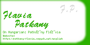 flavia patkany business card